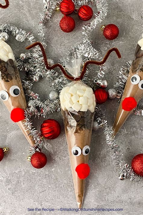 Santa Reindeer Hot Cocoa Cones Easy Holiday Craft T Idea Artofit