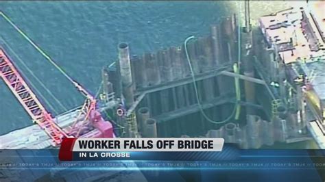 Construction Worker Falls Off Bridge In La Crosse Youtube