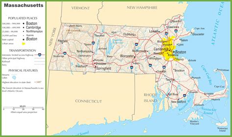 Massachusetts highway map