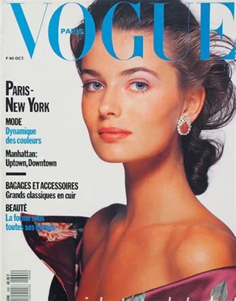 Paulina Porizkova Covers Vogue Magazine France October 1988