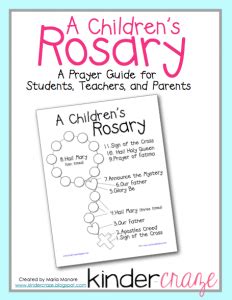 So, when the challenges of life come along, it's easy to fear for their futures. Teaching the Rosary in an Early Childhood Classroom - FREEBIE!