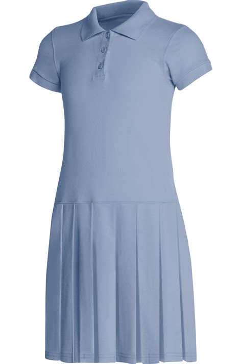 Girls Short Sleeve Pique Polo Dress Leadership Uniforms