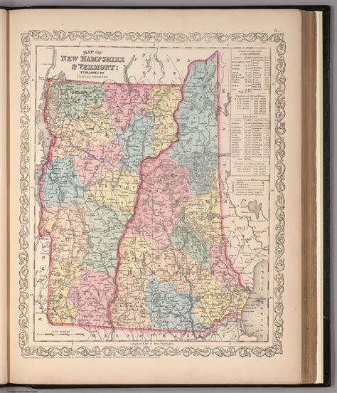 Map Of New Hampshire And Vermont David Rumsey Historical Map Collection