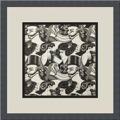 Mc Escher Mc Escher Eight Heads Custom Framed Print Etsy