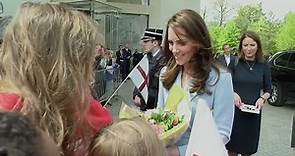 Duchess of Cambridge greets well-wishers on solo Luxembourg visit