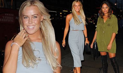 towie s chloe meadows flashes her taut middle in cropped blue co ords