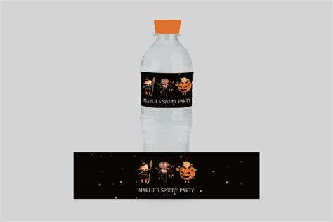 Editable Halloween Water Bottle Label Water Bottle Label Etsy