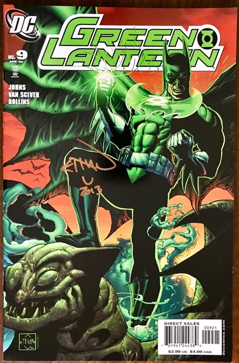 Green Lantern 9 Batman Variant Cover By Ethan Van Sciver 2006 Signed