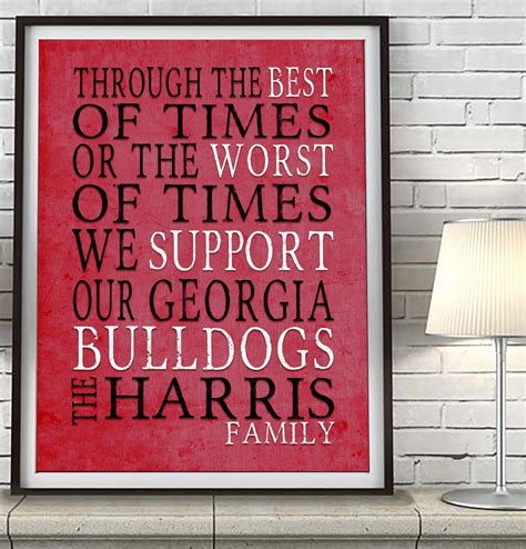 Known as america's favorite past time, baseball is a sport that is loved all around the world. Georgia Bulldogs UGA Personalized "Best of Times" Art ...