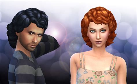 Mystufforigin Medium Curly Version 2 Sims 4 Hairs