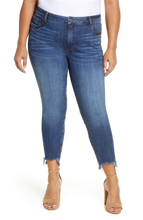 Kut From The Kloth Reese Frayed Step Hem Ankle Straight Leg Jeans