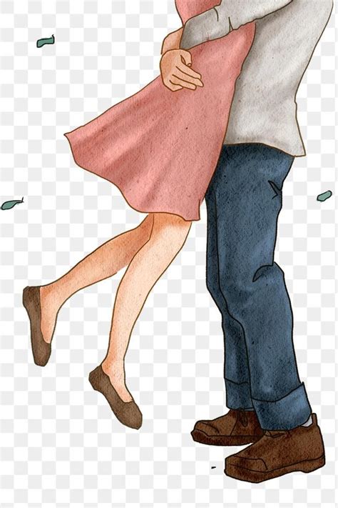 Couple Jump Hugging Png Romantic Valentines Illustration Free Image By Adj