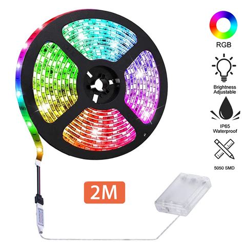 Eeekit Led Strip Lights Battery Operated 66ft Smd5050 Rgb Led Light