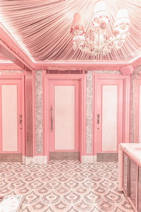 Pink Bathroom Pink Powder Room Girly Room Decor Pink Room