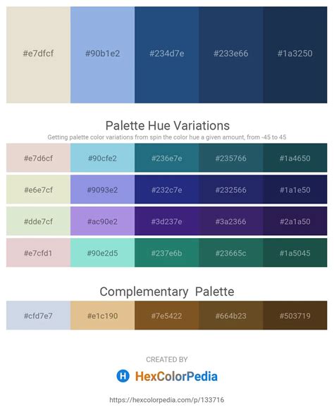 5896 Navy Color Schemes Hexcolorpedia