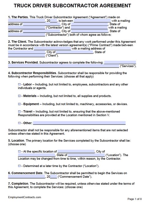 In order to obtain a driving license in the us, you will need to go through the licensing process. Free Truck Driver Subcontractor Agreement | PDF | Word