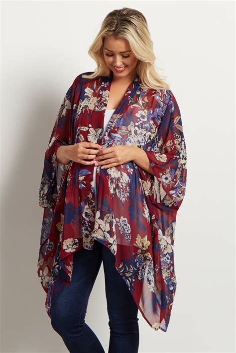 The Gorgeous Hues And Floral Print Alone Will Make You Fall In Love With This Maternity Kimono