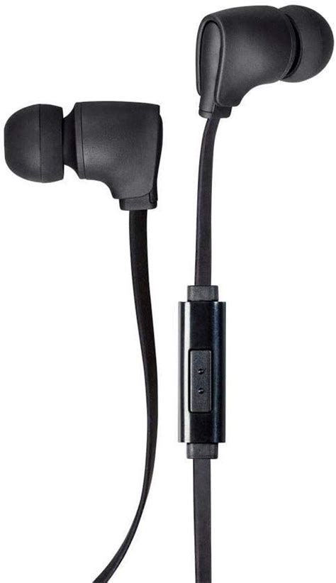 Monoprice 118591 Premium 35mm Wired Earbuds Headphones Black With In