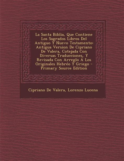 Buy La Santa Biblia Que Contiene Los Sagrados Libros Del Antiguo Y