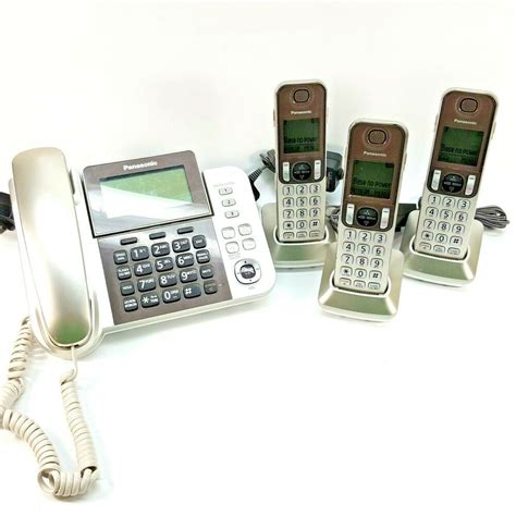 Panasonic Kx Tgf353n Phone System With 3 Handsets Champagne Gold For