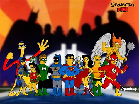 Dc Comics Justice League By Simpsons Superheroes Comics