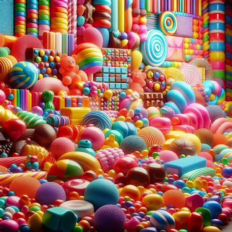 Premium Photo Room Full Of Candies Gums Chocolates Fantasy Dream