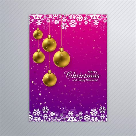 Beautiful Merry Christmas Card Poster With Brochure Template Bac 261721