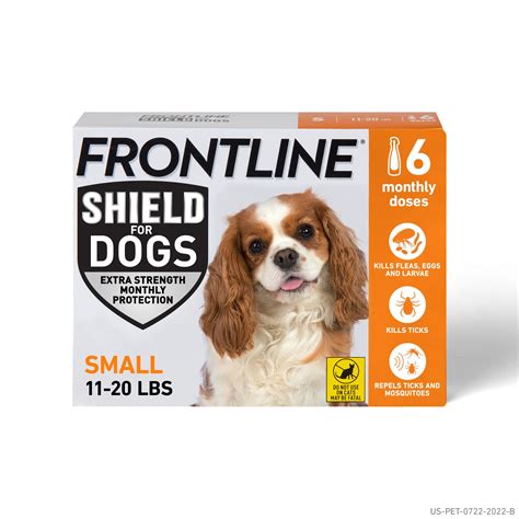 Frontline Shield Flea And Tick Treatment For Small Dogs 11 20 Lbs Count