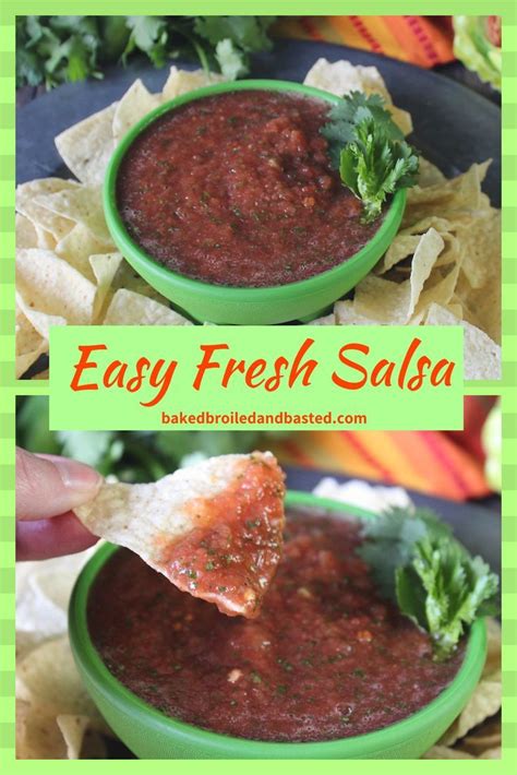 Easy Fresh Salsa Recipe Easy Fresh Salsa Fresh Salsa Food
