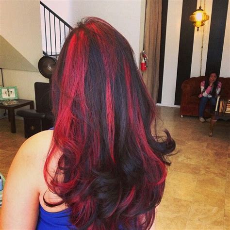 Black And Red Hair Hair Color Streaks Hair Styles Hair Streaks