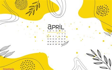 April 2021 Abstract Desktop Calendar Free April Wallpaper