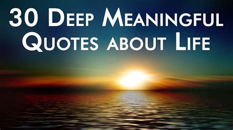 Exclusive selection of best deep & meaningful quotes which make you rethink everything to get a better understanding and an even greater sense. 30 Deep Meaningful Quotes about Life https://www.youtube ...