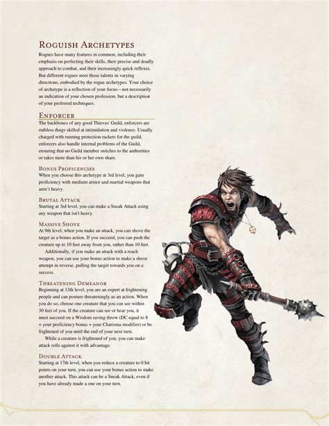 Dnd 5e Homebrew Dungeons And Dragons Rules Rogue Archetypes