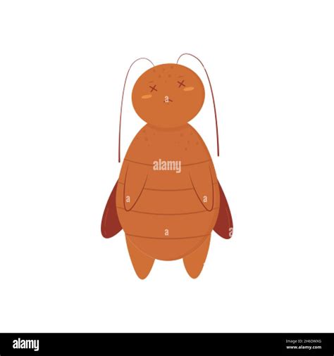 a cute cartoon dead cockroach insects art stock vector image and art alamy