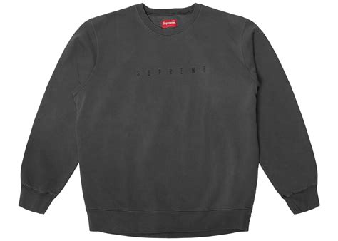 Supreme Overdyed Crewneck Sweatshirt Black In Black For Men Lyst