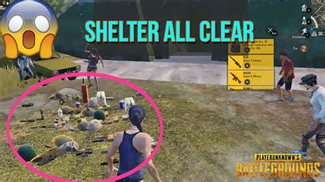 Pubg Mobile All Shelter Loot Shelter All Clear Youtube