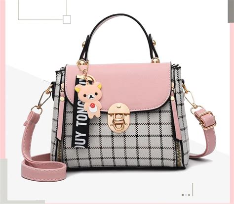Cute Kawaii Harajuku Korean Lolita Plaid Shoulder Bag Purse Handbag Ebay