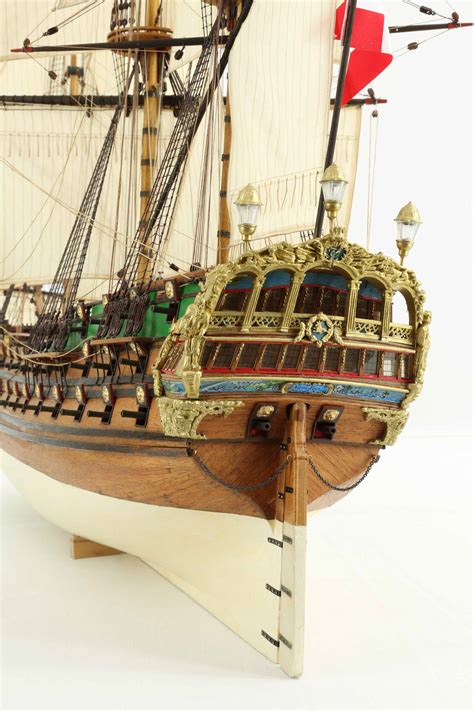 Photos ship model Danish Norske Loeve of 1765, details