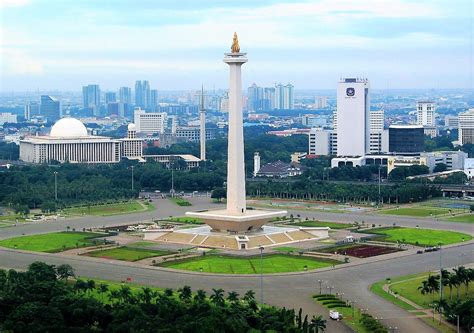 Monumen Nasional Monas Indonesian Monument Landmark In Jakarta Color
