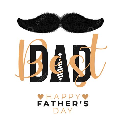Fathers Day Greeting Design With Mustache Transparent Background Png