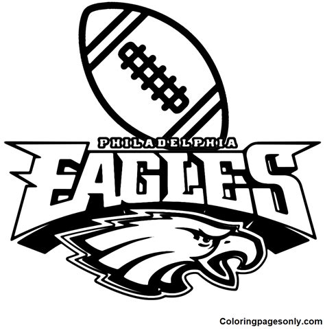 Philadelphia Eagles Logo Coloring Page