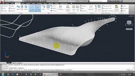 Autocad 3d Surface Modelling By Network Dustpan Youtube