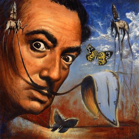 Salvador Dali Portrait Painting By Travis Knight