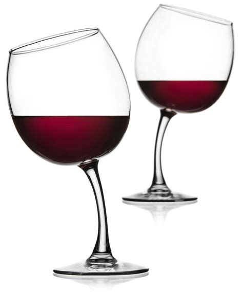 Tipsy Wine Glasses Set Of Two Delightfully Curve Wine Glasses