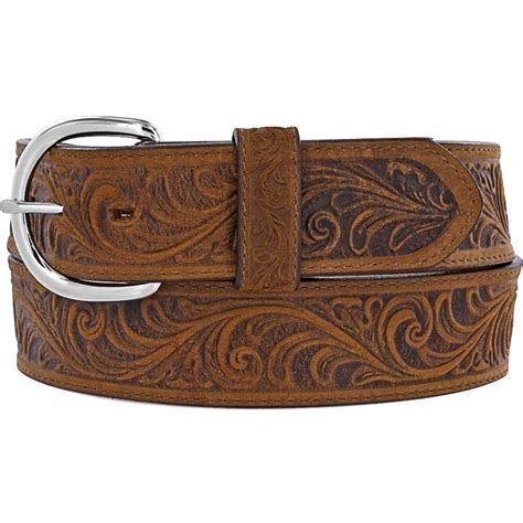 Justin Classic Weathered Tooled Leather Belt 53909 Gulottas Western