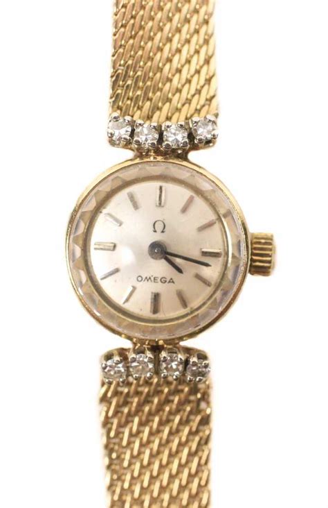 Ladies Vintage Omega 14k Gold Watch Wdiamonds