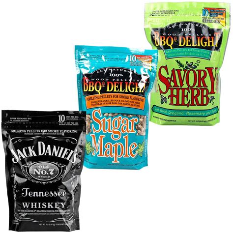 Bbqr S Delight Pack Jack Daniels Maple Savory Herb Wood Pellets X Lb Bags Walmart Com