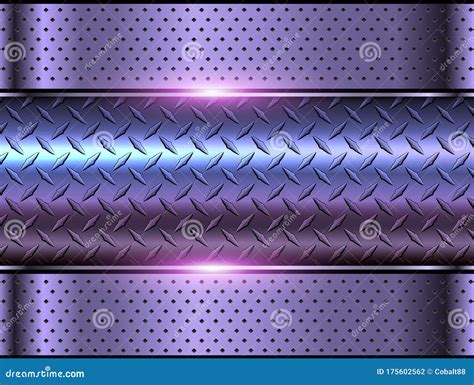 Background Purple Metallic 3d Chrome Stock Vector Illustration Of