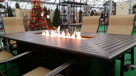 84 Rectangle Outdoor Dining Firepit Table Youtube