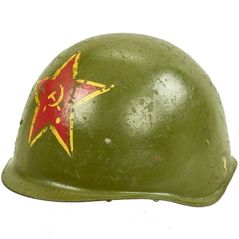 Original Post Wwii Russian Soviet Ssh 40 Steel Combat Helmet With Pain